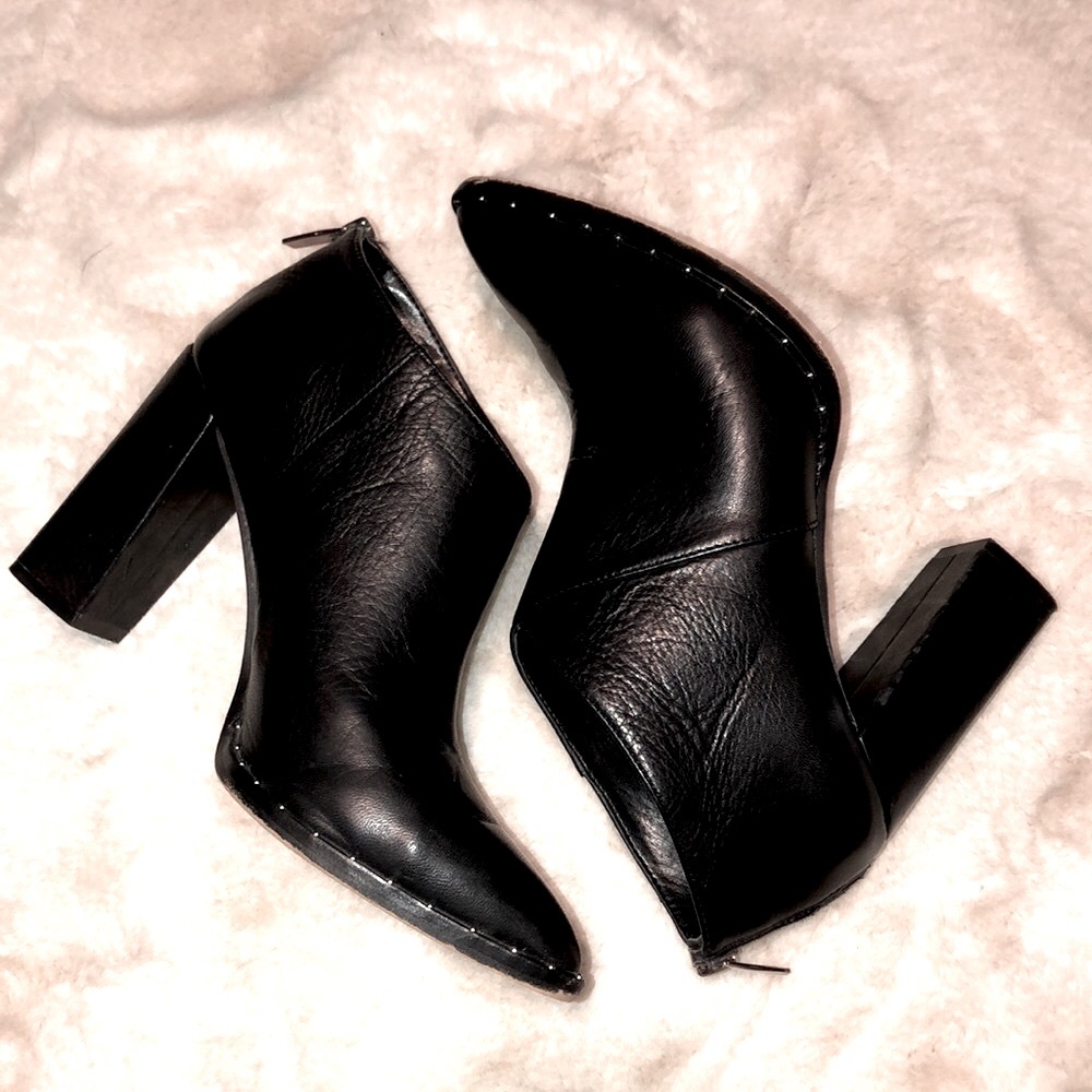 Vince Camuto Studded Leather Heeled Booties